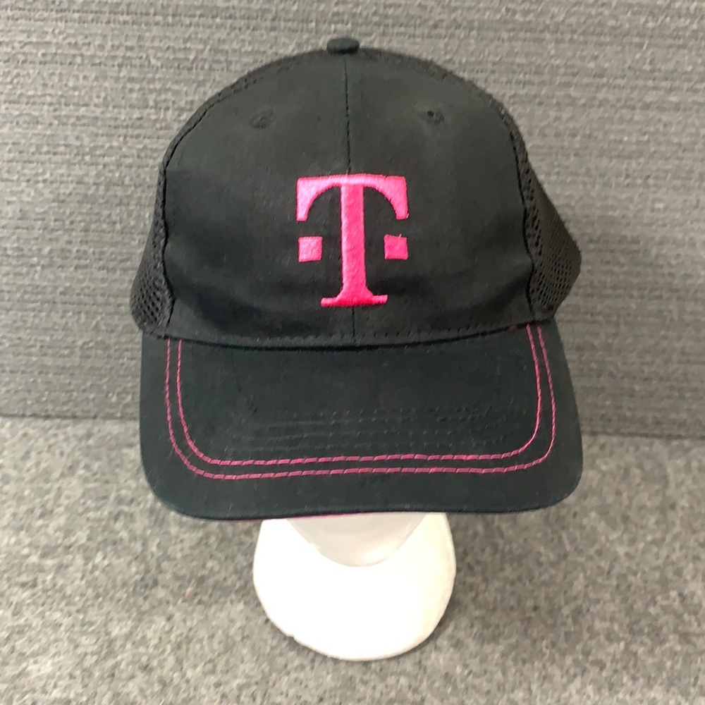 T-Mobile Tuesdays Trucker Hat Women's OSFA Black Hot Pink Mesh Back Strapback
